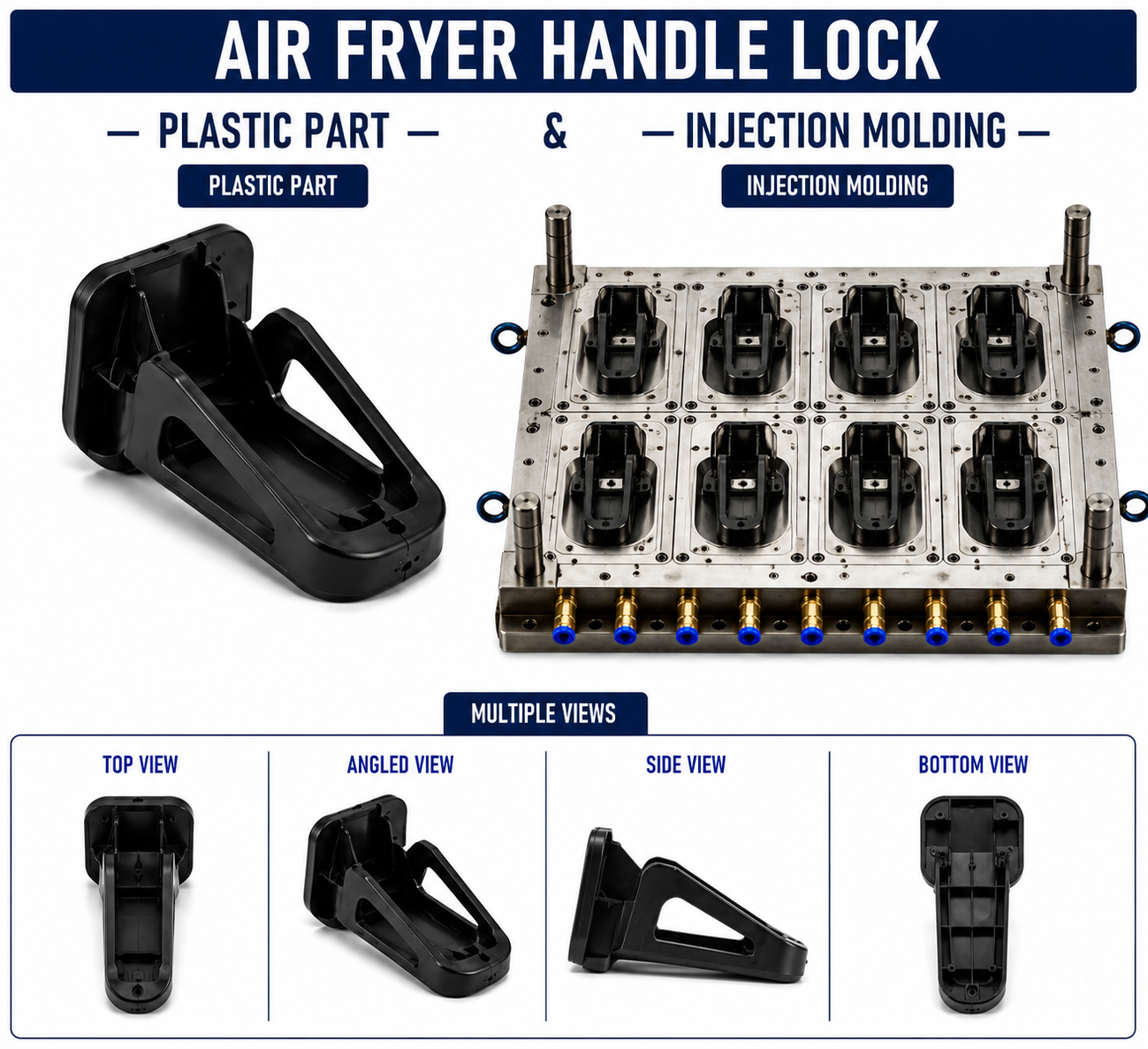 Air Fryer Plastic Handle Lock Mould and Moulding Service